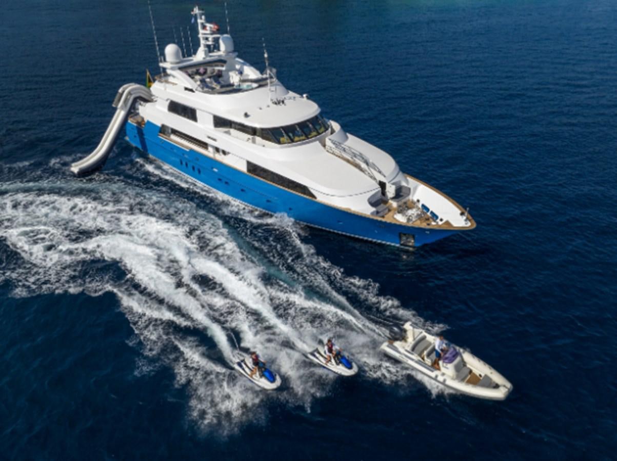 a boat on the water aboard 4*PUPPIES Yacht for Sale