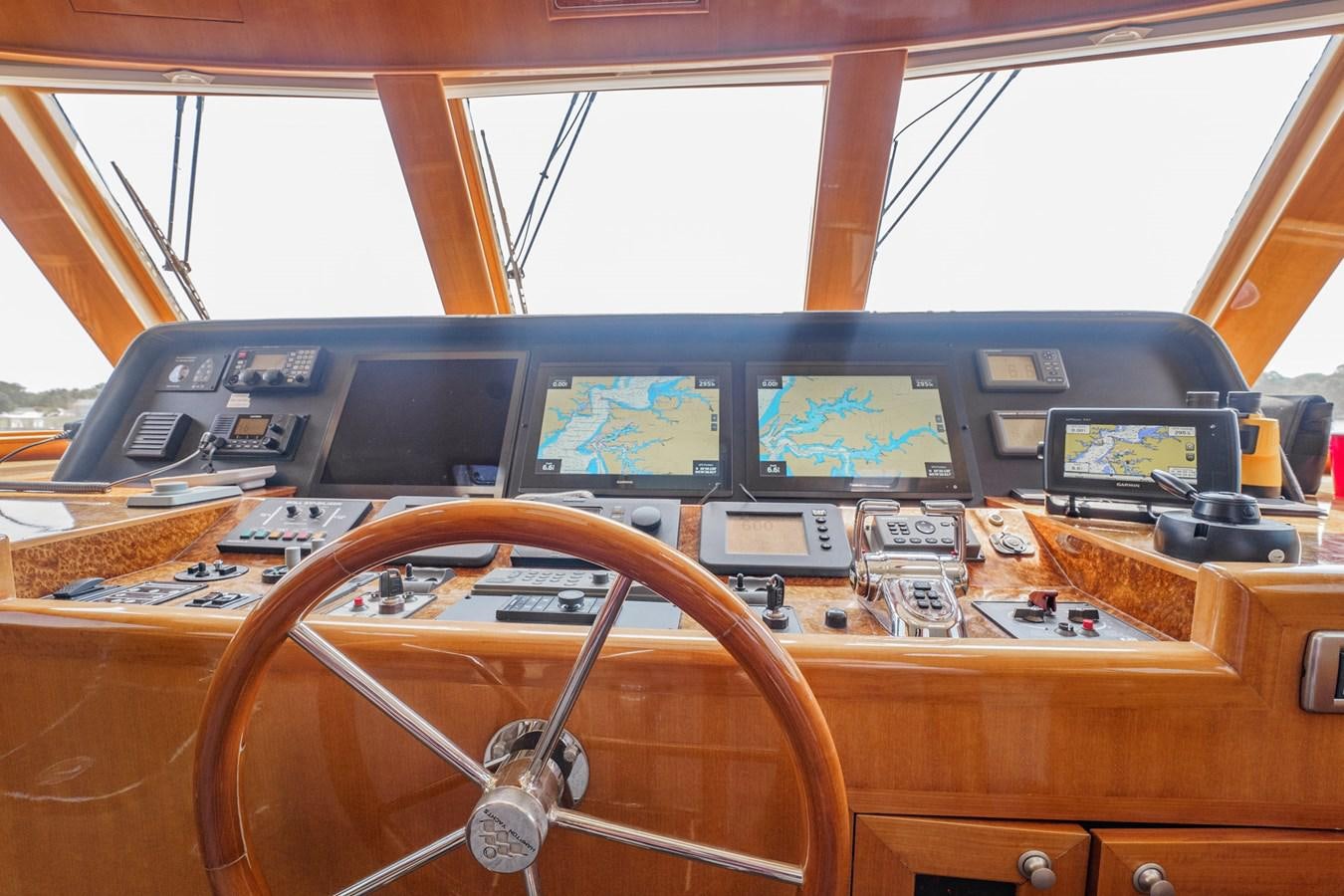 inside of a vehicle aboard THREE OF A KIND Yacht for Sale