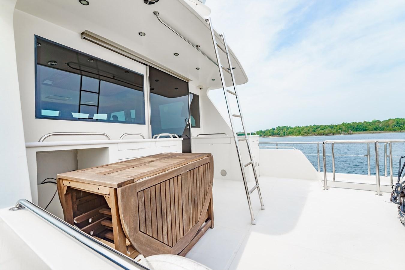 a boat on a trailer aboard THREE OF A KIND Yacht for Sale