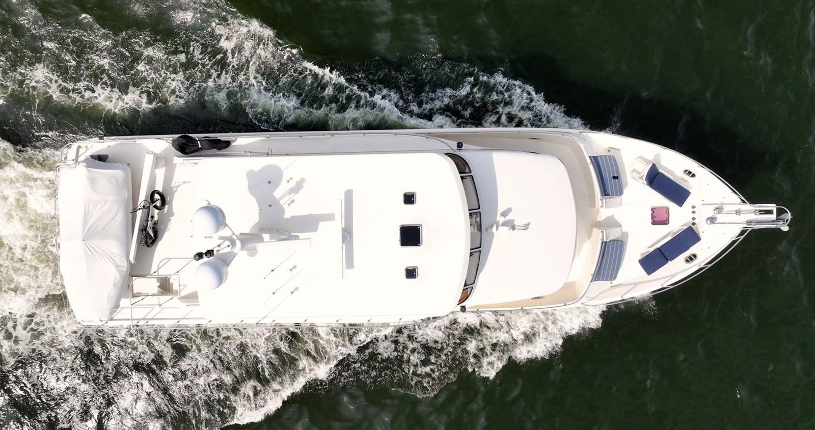 a space ship in the water aboard THREE OF A KIND Yacht for Sale