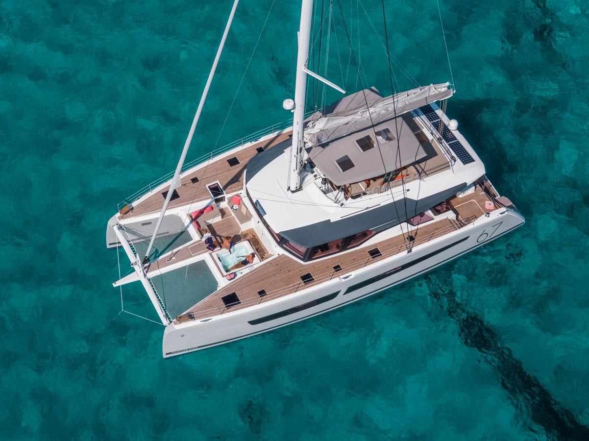 a boat in the ocean aboard ALEGRIA 67 Yacht for Sale