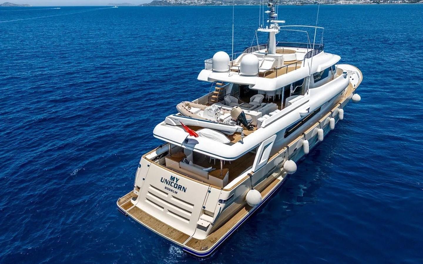a boat in the water aboard UNICORN Yacht for Sale