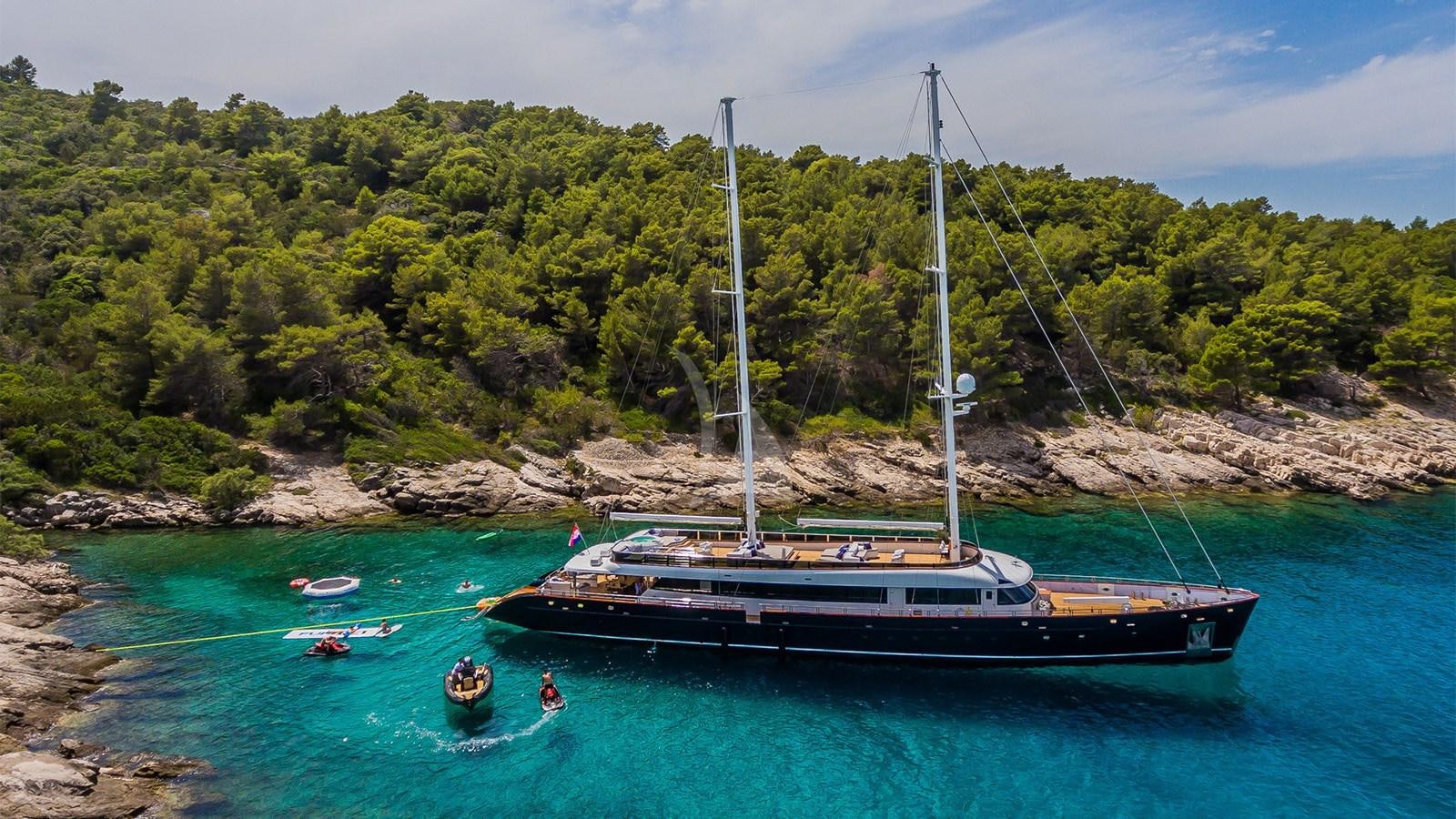 a boat in the water aboard CLASE AZUL Yacht for Sale