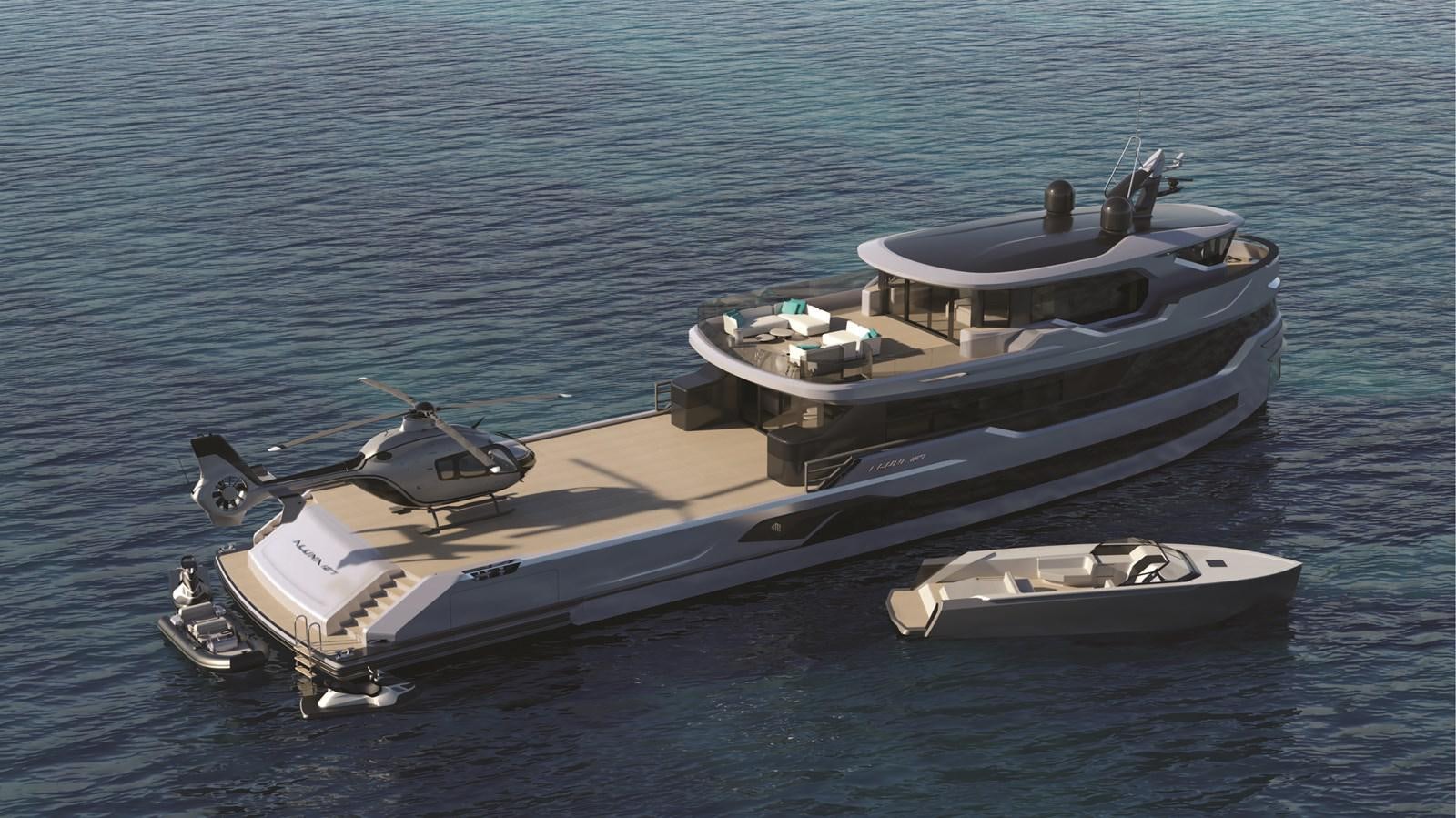 a boat on the water aboard ALUNA 127 Yacht for Sale