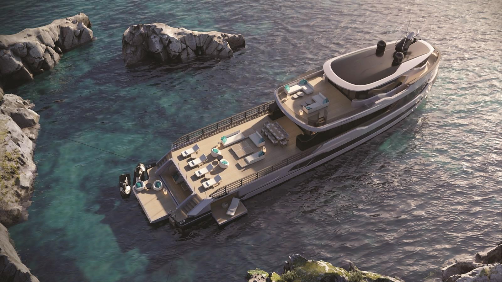 a boat on a body of water aboard ALUNA 127 Yacht for Sale