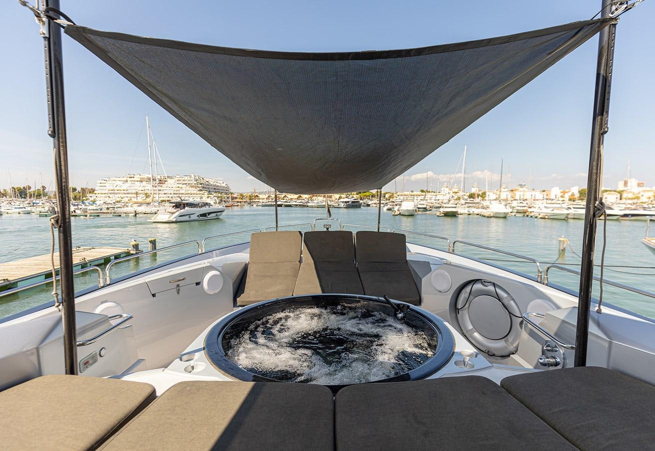 a large flat rock on a boat aboard GEE WHIZZ Yacht for Sale