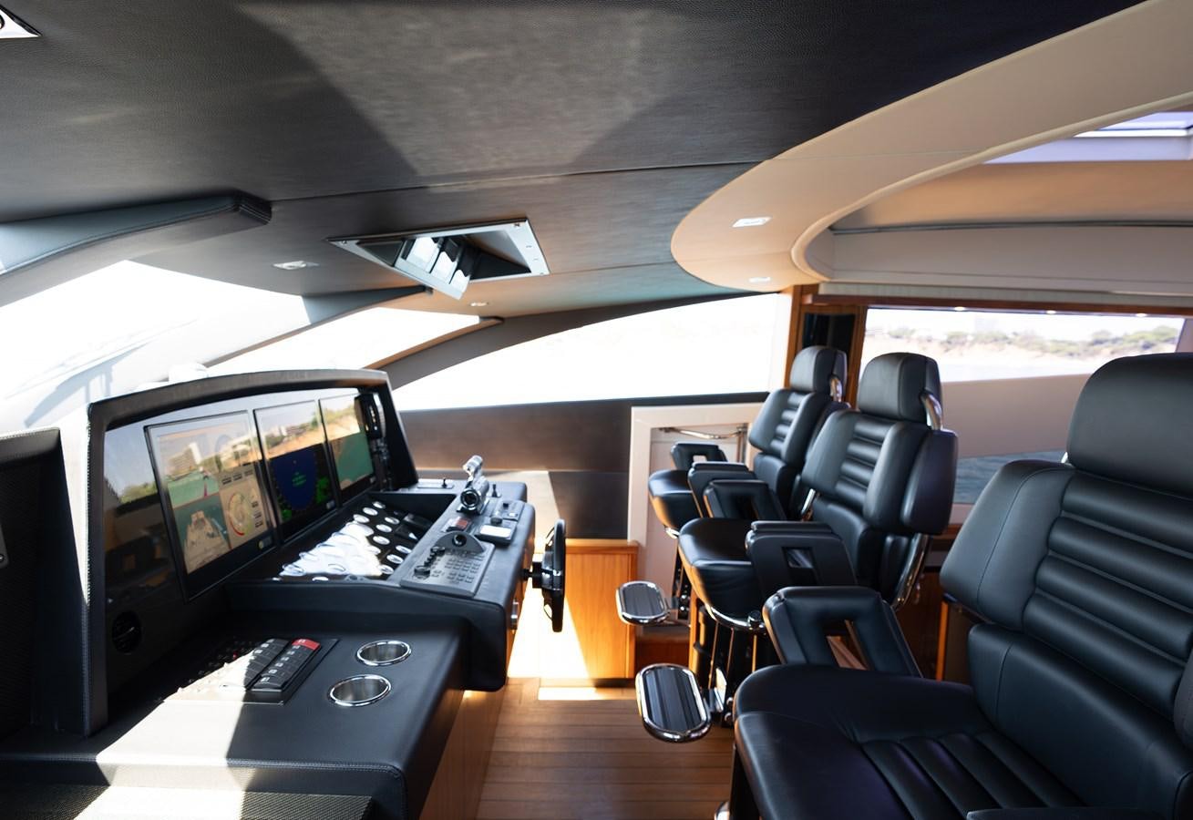 a room with a desk and computer aboard GEE WHIZZ Yacht for Sale