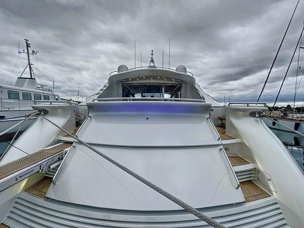 a large white boat aboard NAUTILUS Yacht for Sale