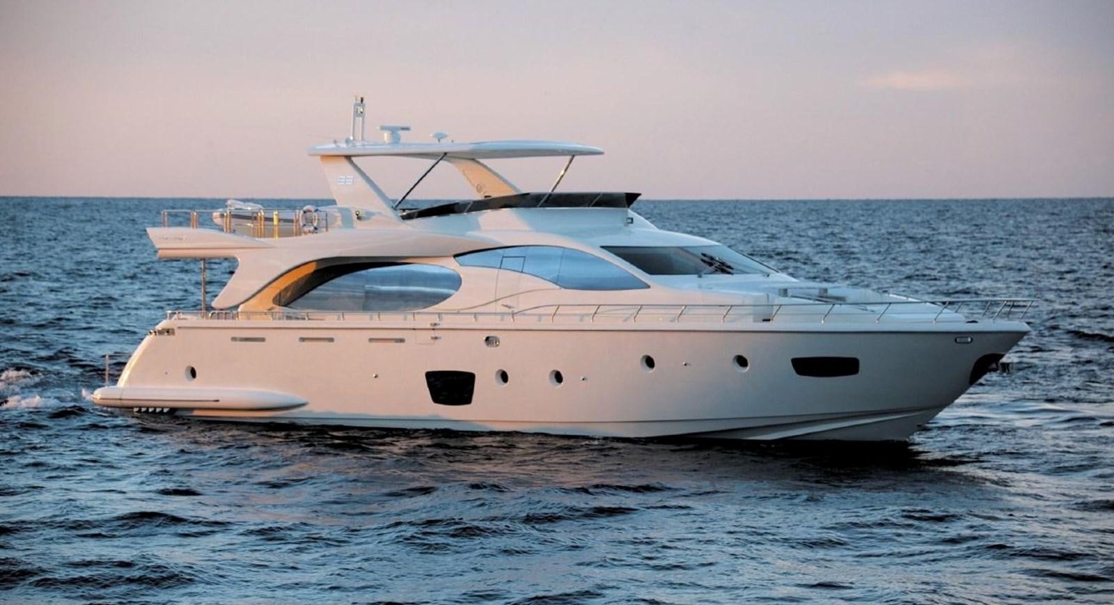 a white yacht in the water aboard LA FENICE Yacht for Sale