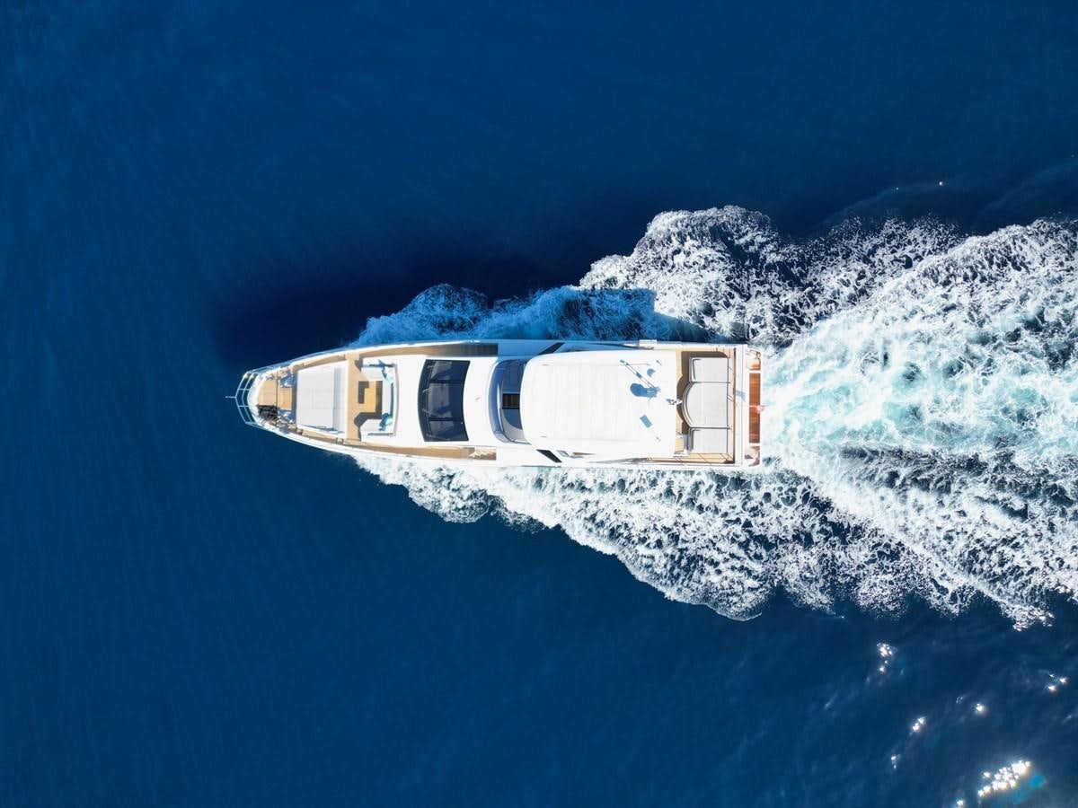 a small house on a snowy mountain aboard GRANDE 27M Yacht for Sale