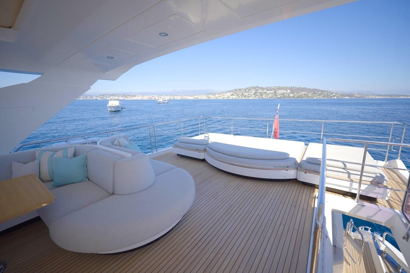a boat on a deck aboard GRANDE 27M Yacht for Sale