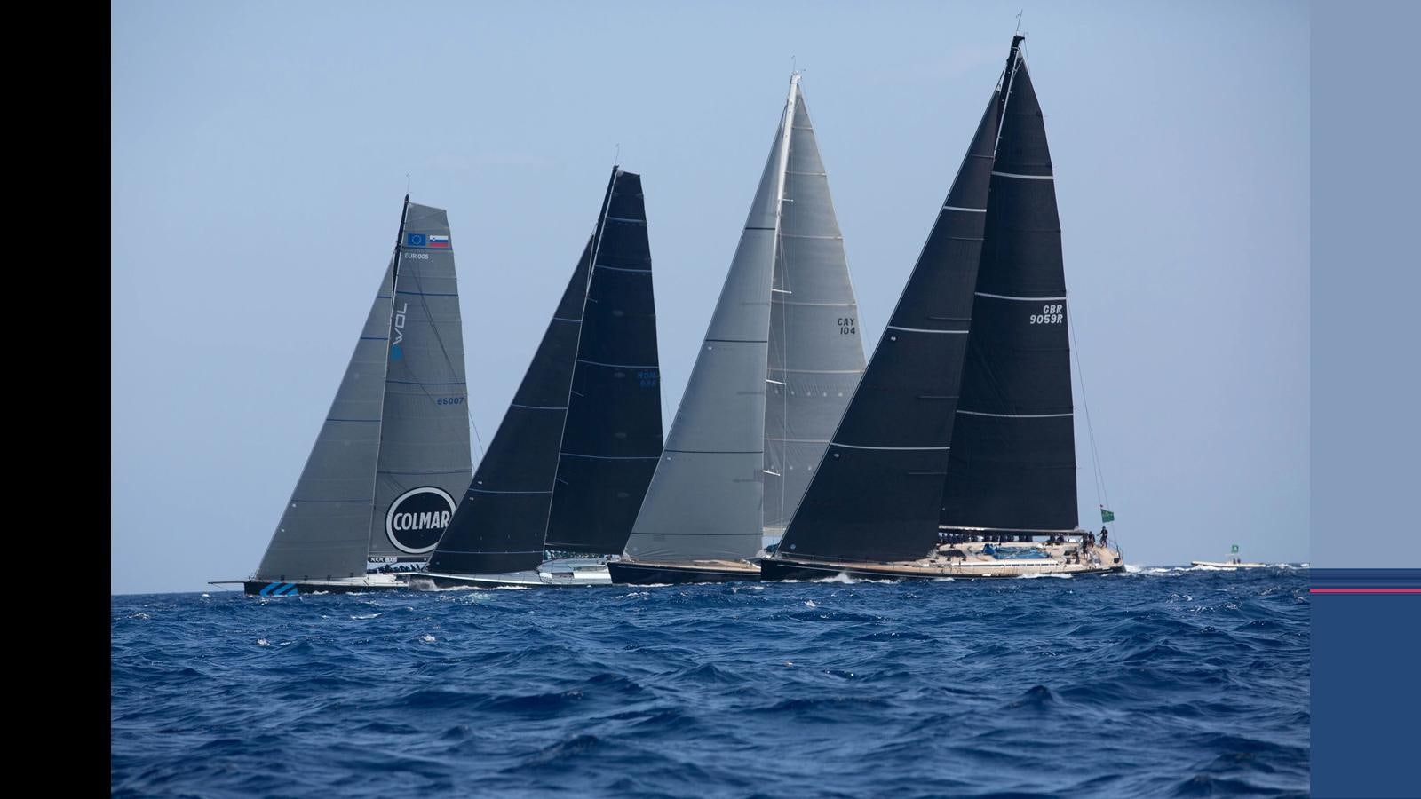 a group of sailboats on the water aboard SUPER MAXI 86 / WAY OF LIFE Yacht for Sale