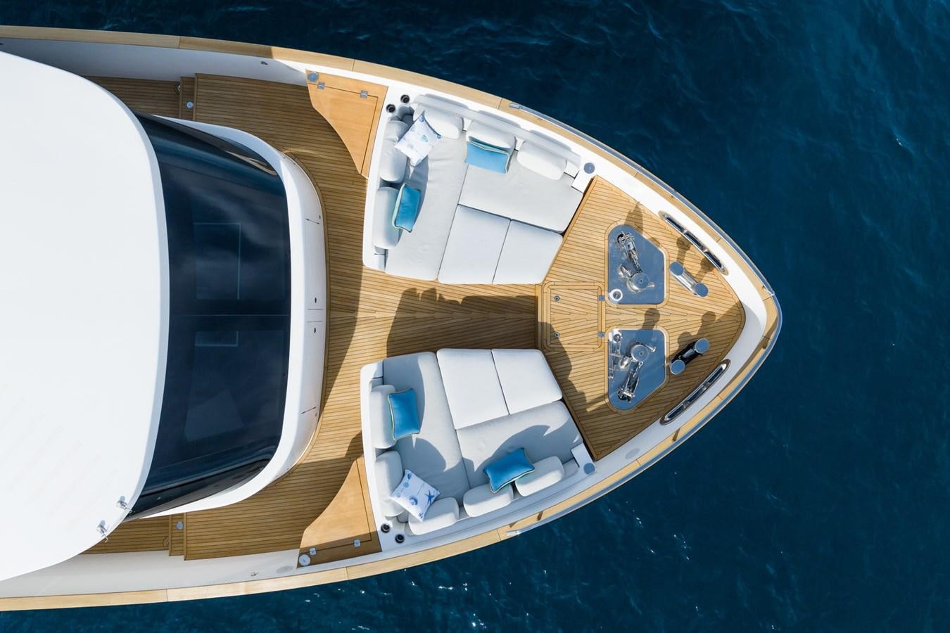 a high angle view of a boat aboard SWG Yacht for Sale