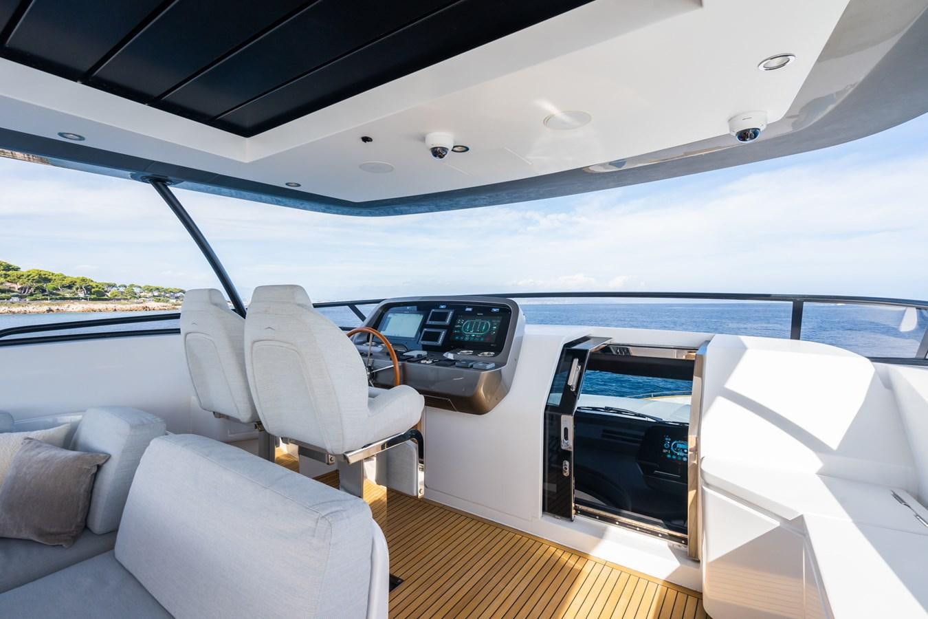 inside of a car aboard SWG Yacht for Sale