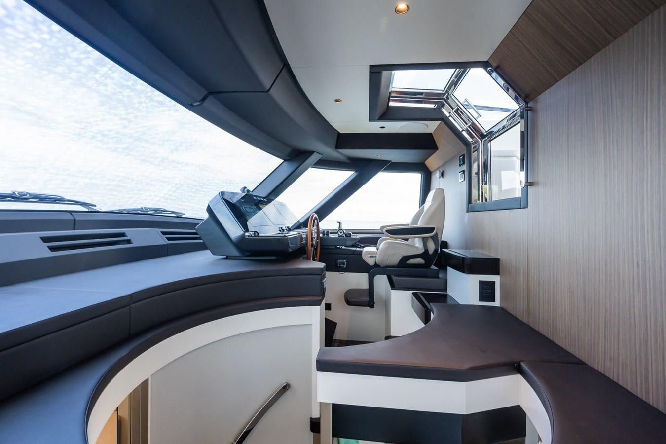 inside of a vehicle aboard SWG Yacht for Sale