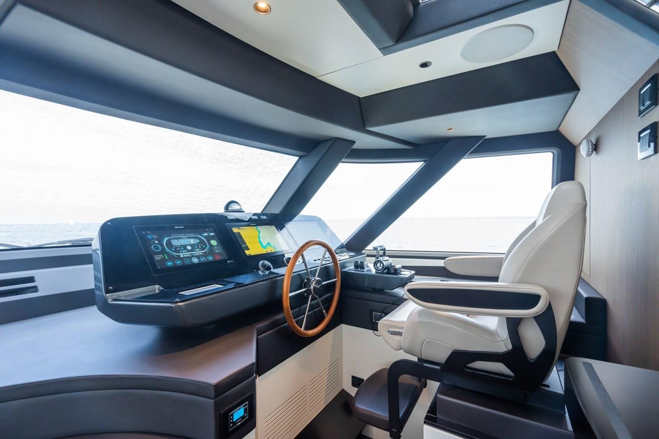 inside of a car aboard SWG Yacht for Sale