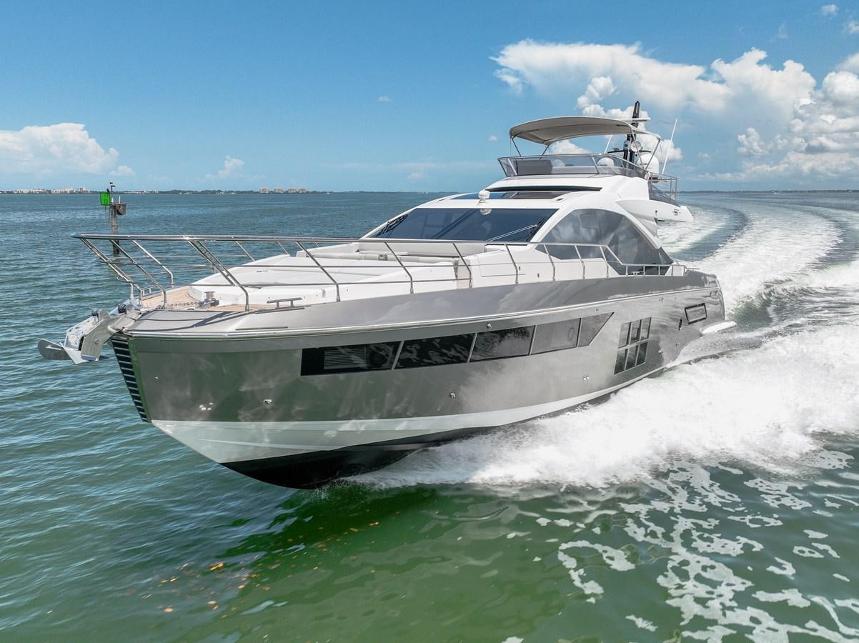 a boat on the water aboard ZERO DIMENSION Yacht for Sale
