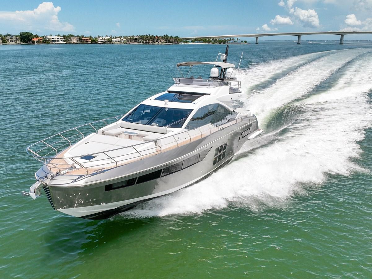 a boat on the water aboard ZERO DIMENSION Yacht for Sale