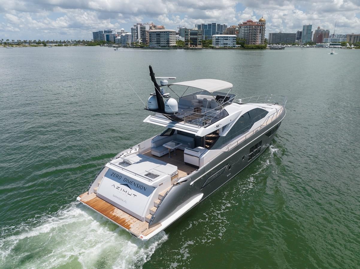 a boat on the water aboard ZERO DIMENSION Yacht for Sale