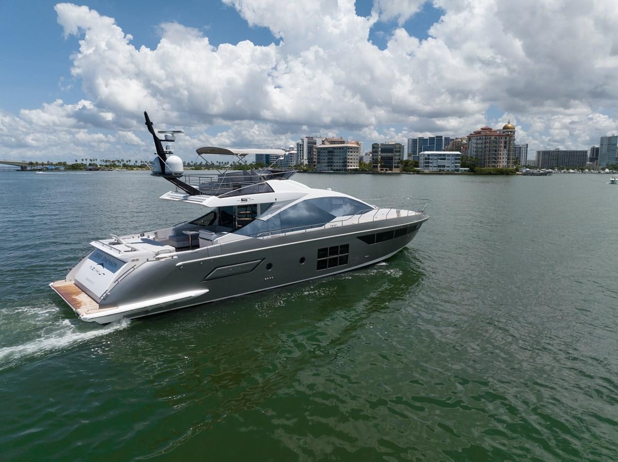 a boat on the water aboard ZERO DIMENSION Yacht for Sale