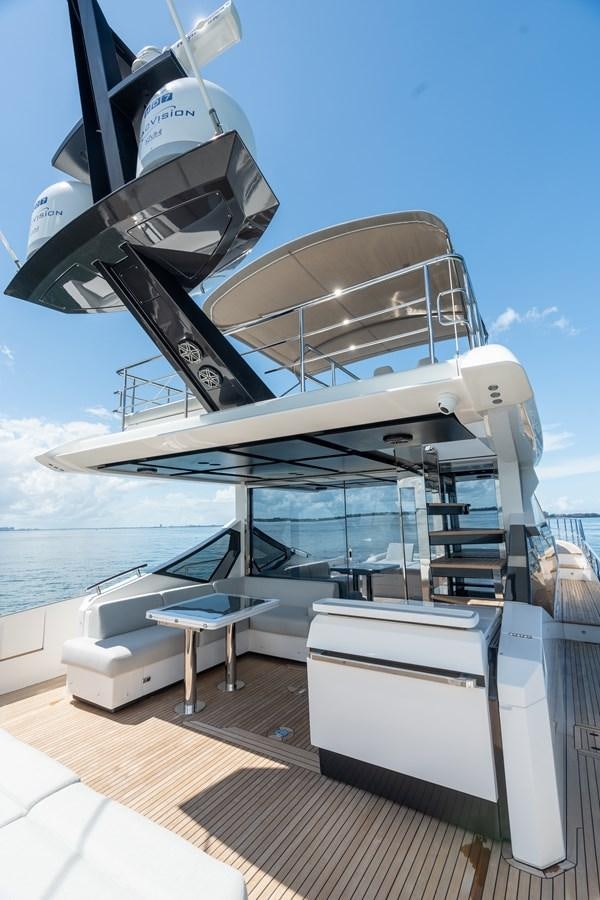a boat on a deck aboard ZERO DIMENSION Yacht for Sale
