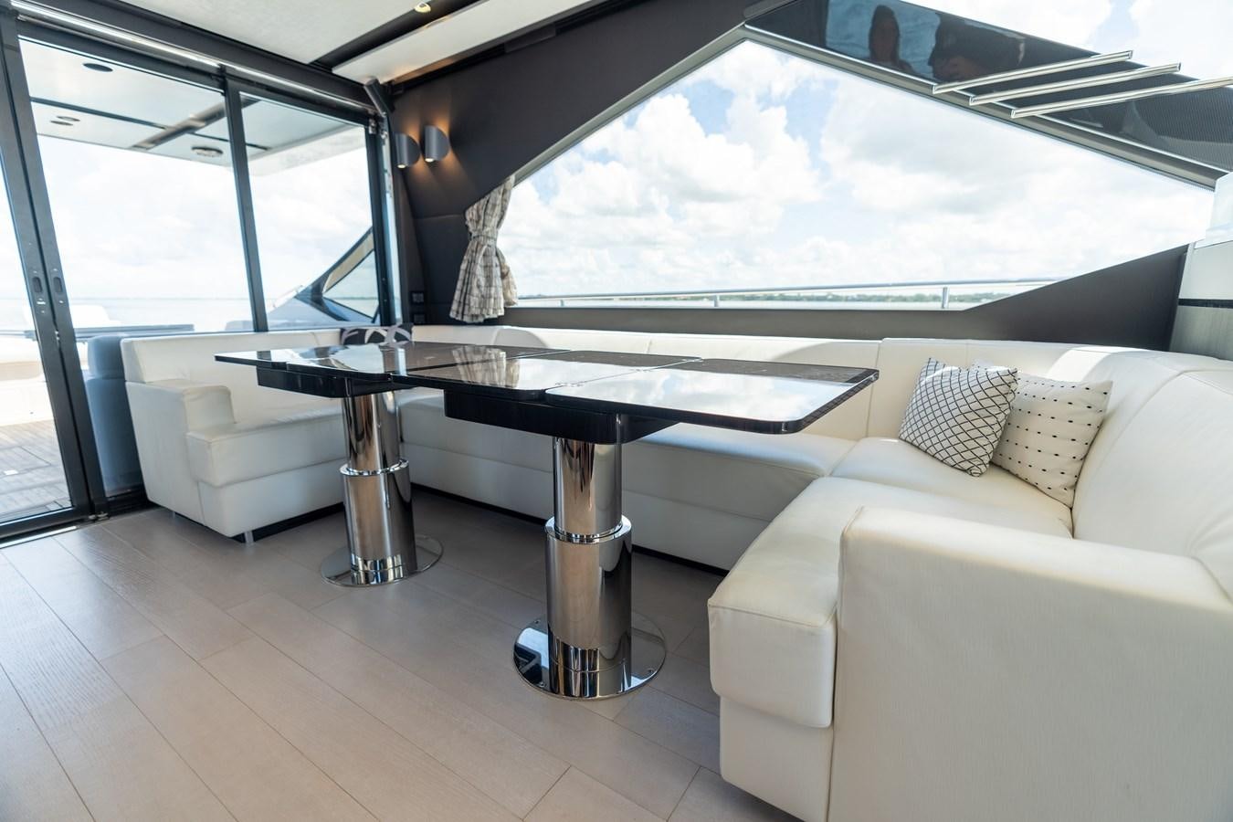 a pool table in a room aboard ZERO DIMENSION Yacht for Sale