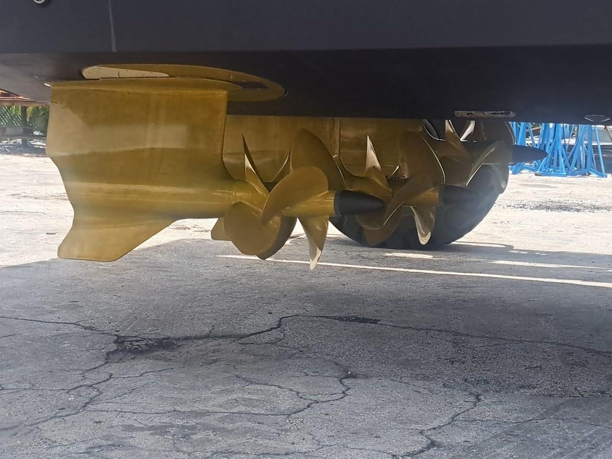 a large metal object with a hole in it aboard ZERO DIMENSION Yacht for Sale