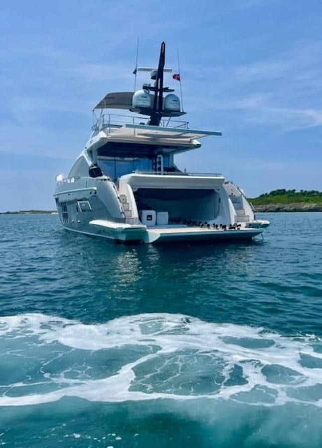 a boat in the water aboard ZERO DIMENSION Yacht for Sale