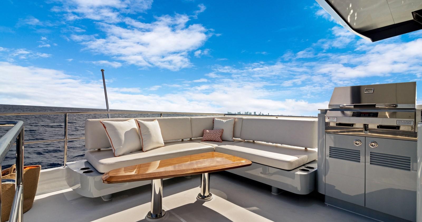 a bed in a room aboard CLB65 Yacht for Sale