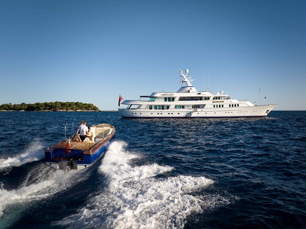 a boat on the water aboard LADY BEATRICE Yacht for Sale