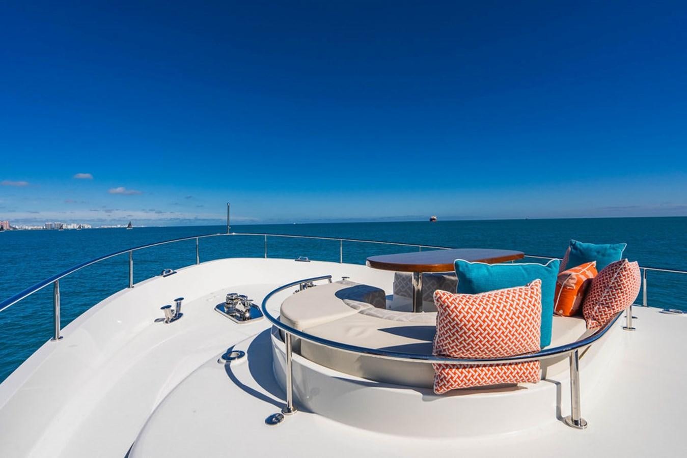 a table on a beach aboard FAR NIENTE Yacht for Sale