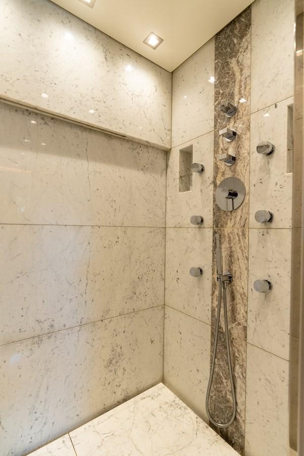 a shower with a wire aboard PANDA Yacht for Sale