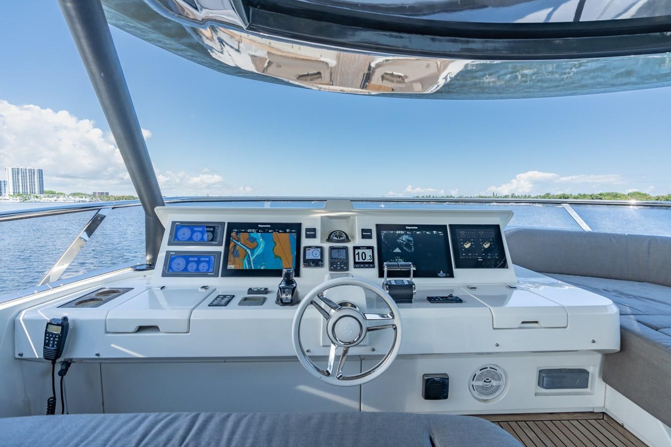 the cockpit of a plane aboard PANDA Yacht for Sale