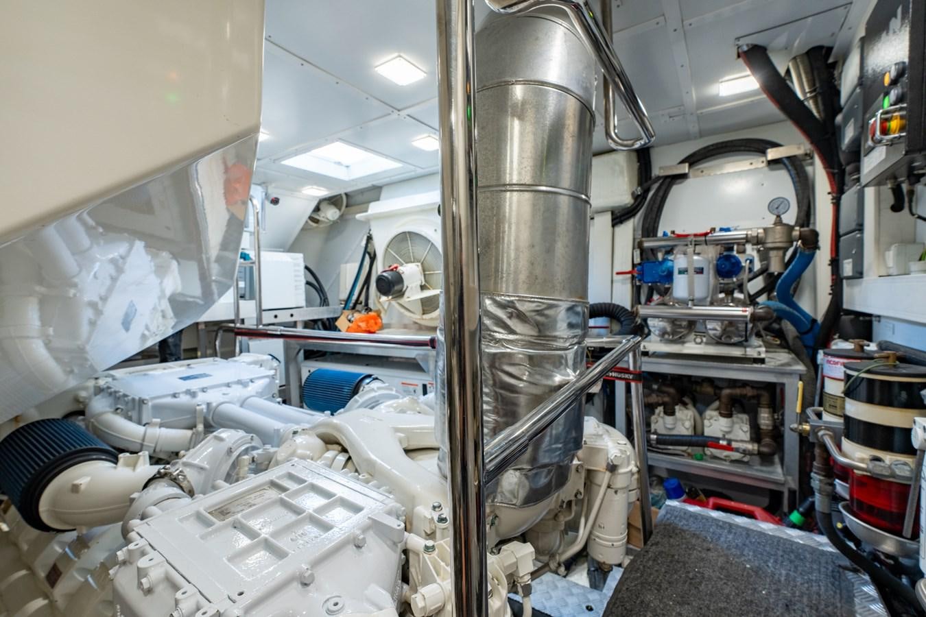 a large machine in a factory aboard PANDA Yacht for Sale