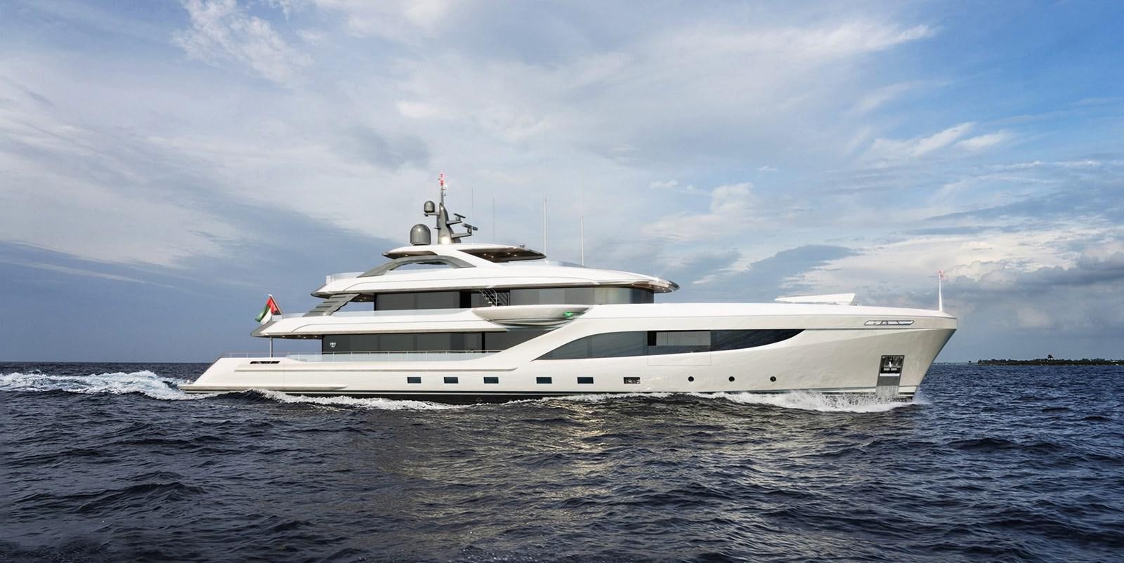 a white yacht in the water aboard MAJESTY 160 Yacht for Sale
