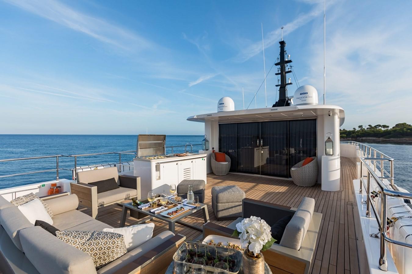 a boat on the water aboard NOMAD 95 SUV Yacht for Sale