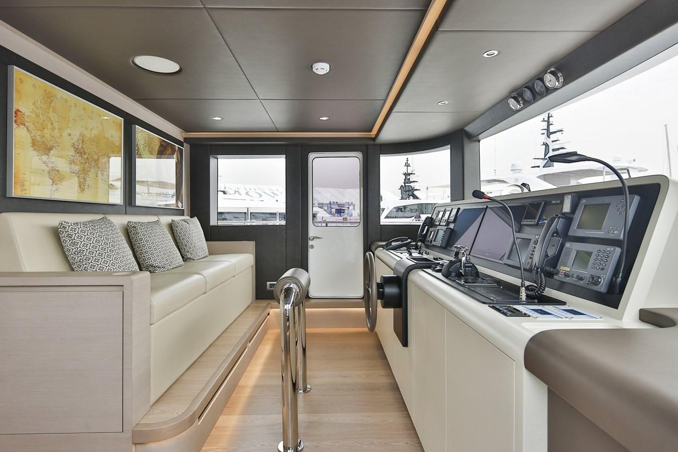 inside of a vehicle aboard NOMAD 95 SUV Yacht for Sale