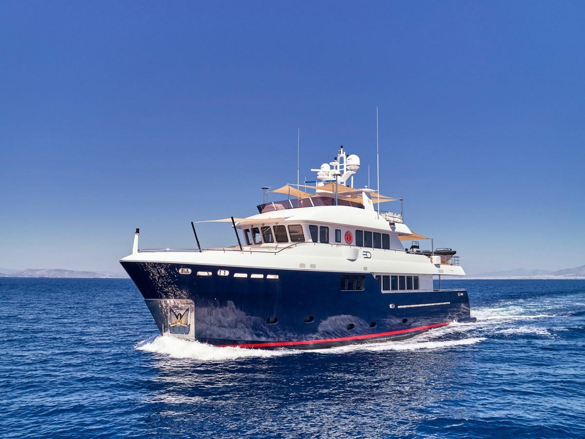 a boat in the water aboard 3D Yacht for Sale