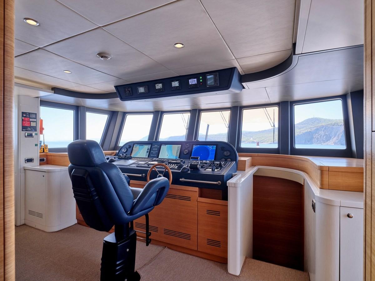 a room with a desk and chairs aboard 3D Yacht for Sale