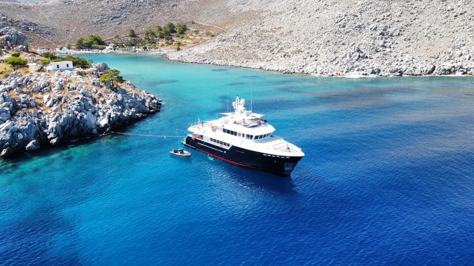 a boat in the water aboard 3D Yacht for Sale