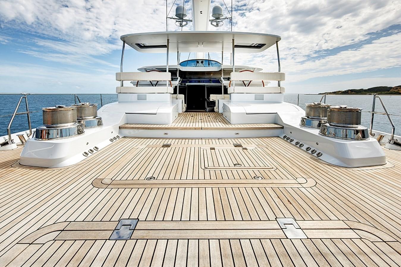 a boat docked at a pier aboard ENCORE Yacht for Sale