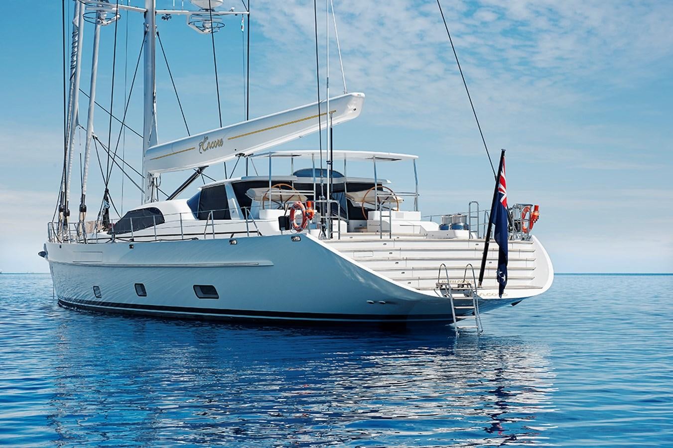 a boat in the water aboard ENCORE Yacht for Sale