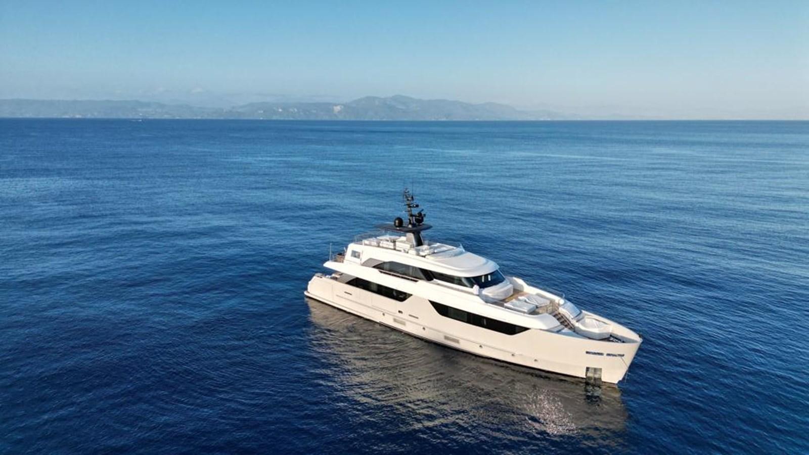 a boat in the water aboard SANLORENZO SD118 #101 Yacht for Sale