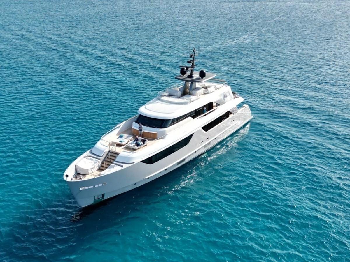 a boat in the water aboard SANLORENZO SD118 #101 Yacht for Sale