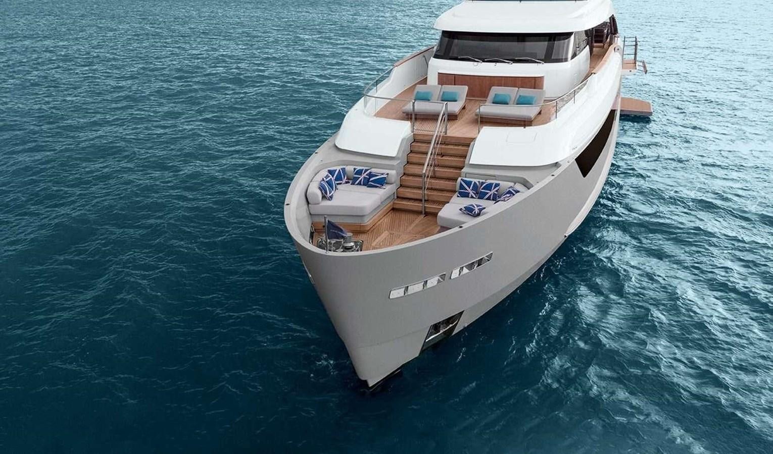 a boat in the water aboard SANLORENZO SD118 #101 Yacht for Sale