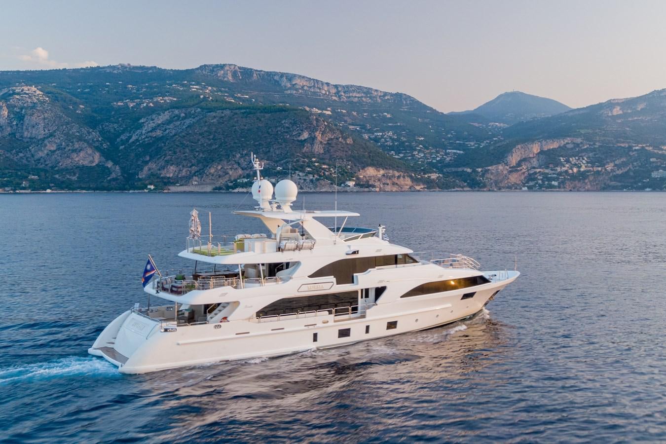a boat on the water aboard EDESIA Yacht for Sale