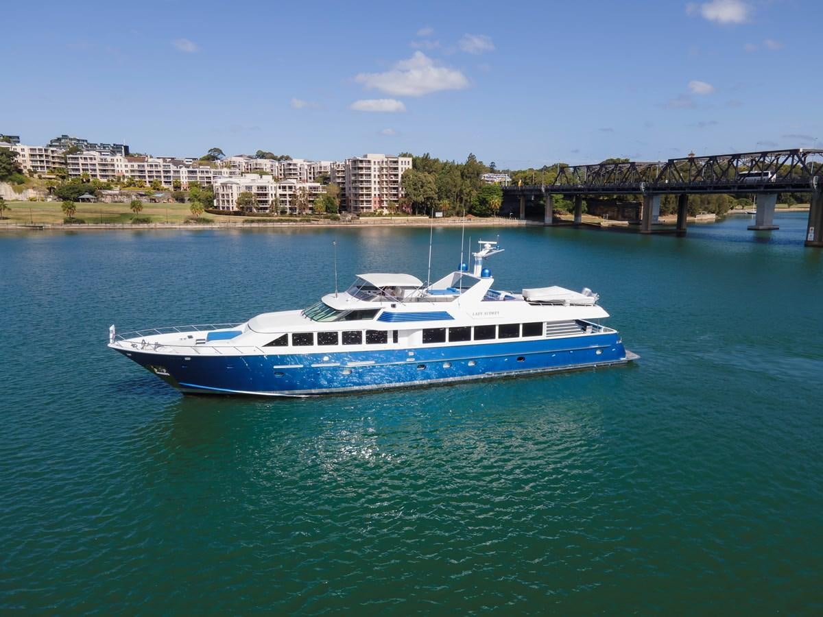 a boat in the water aboard LADY AUDREY Yacht for Sale