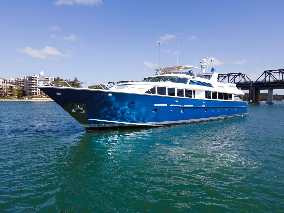 a boat in the water aboard LADY AUDREY Yacht for Sale