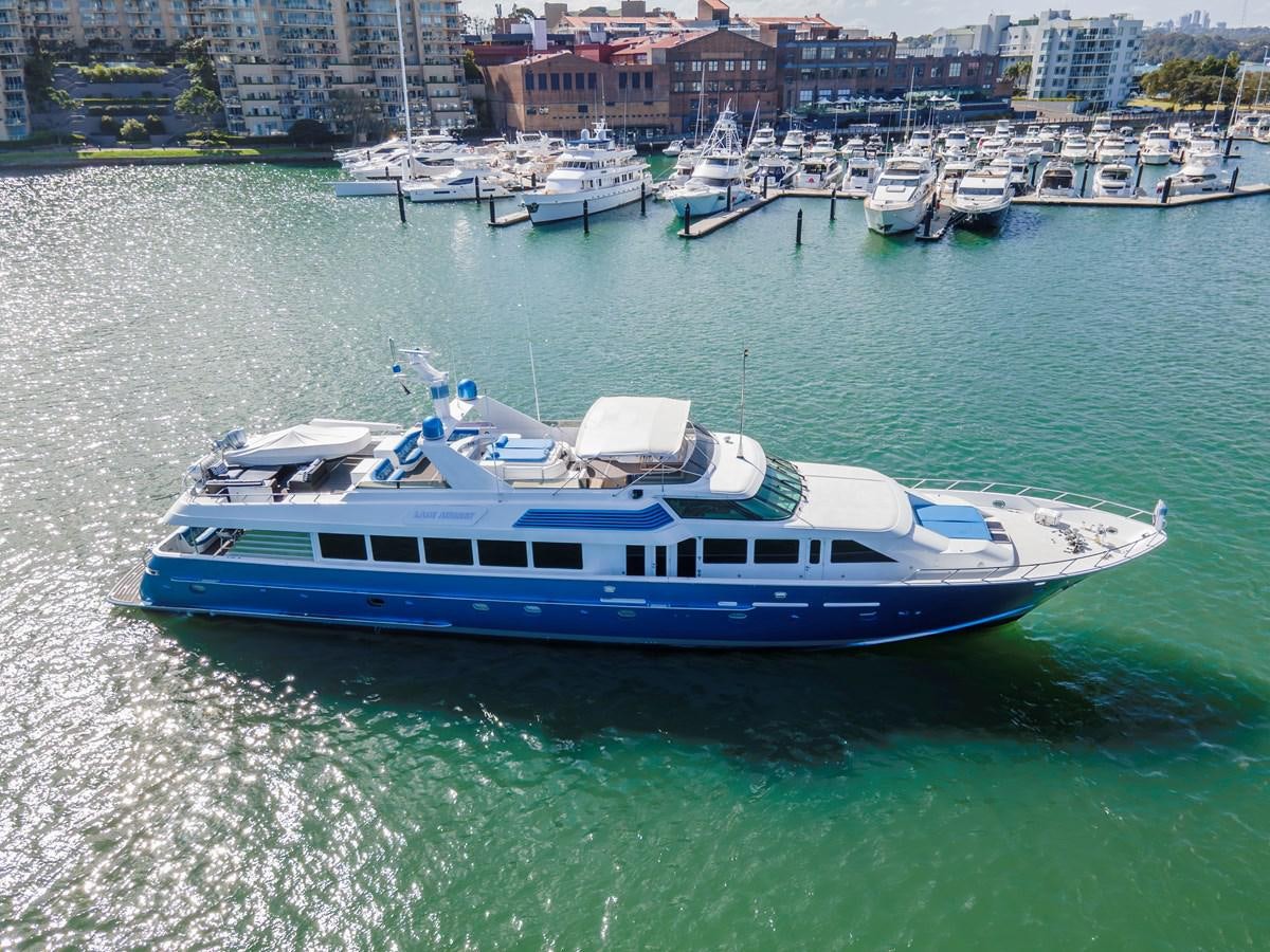 a boat in the water aboard LADY AUDREY Yacht for Sale