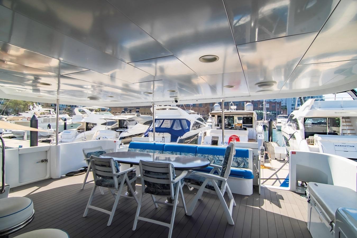 a boat on a deck aboard LADY AUDREY Yacht for Sale